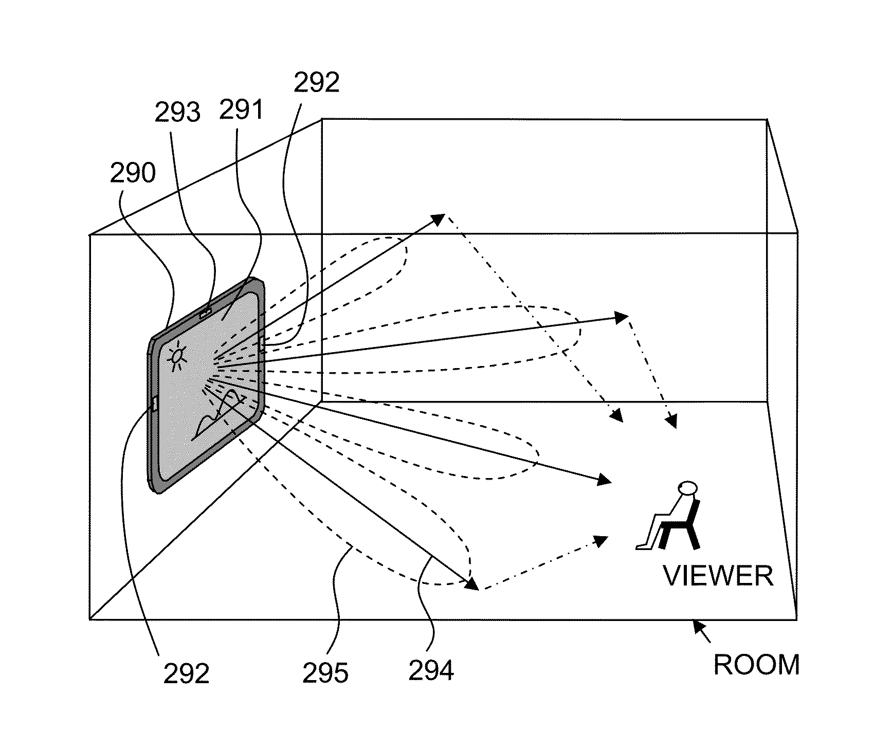 Flat panel displaying and sounding system integrating flat panel display with flat panel sounding unit array