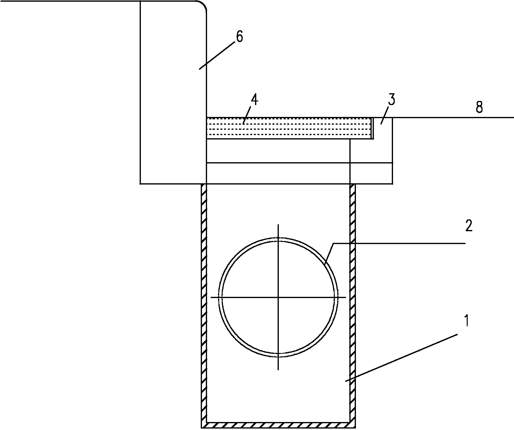 Novel catch-basin removing accumulated water on road surface and construction method