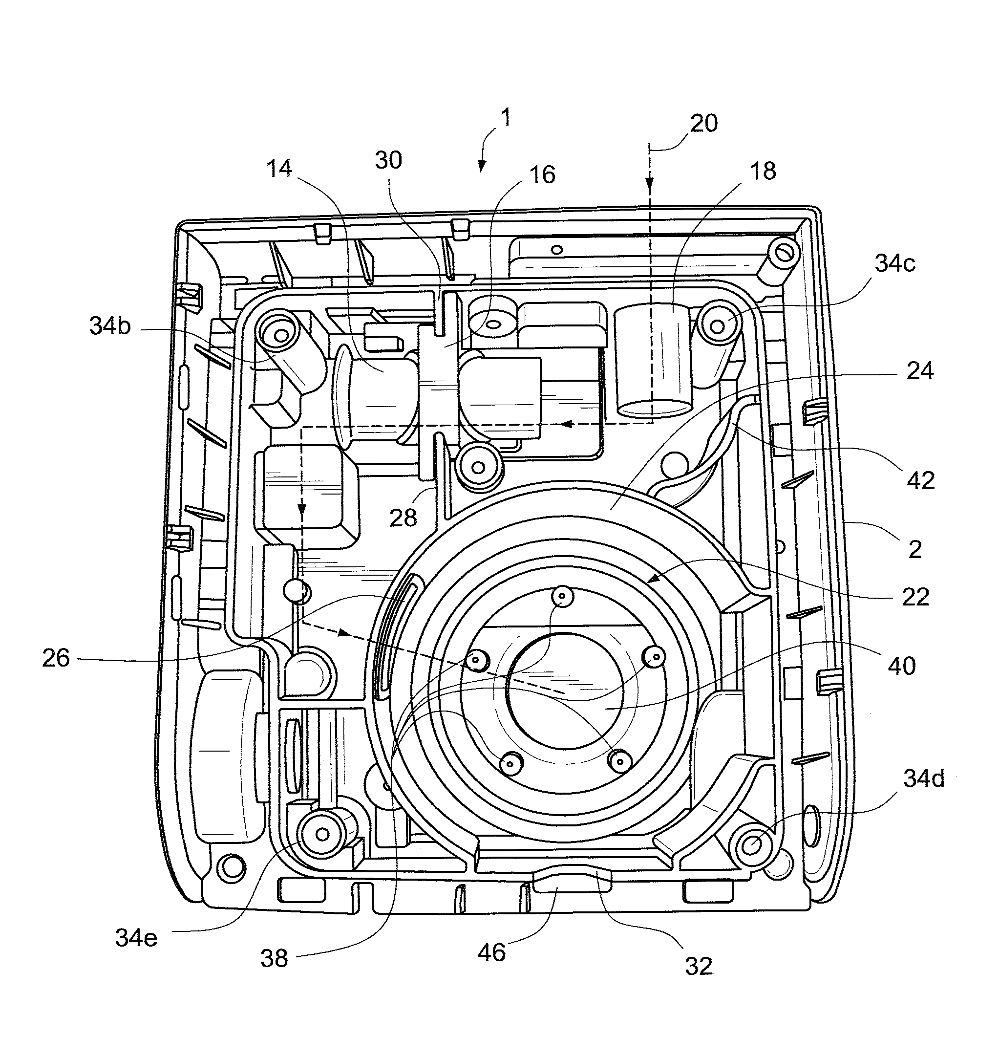 Flow generator chassis assembly with suspension seal