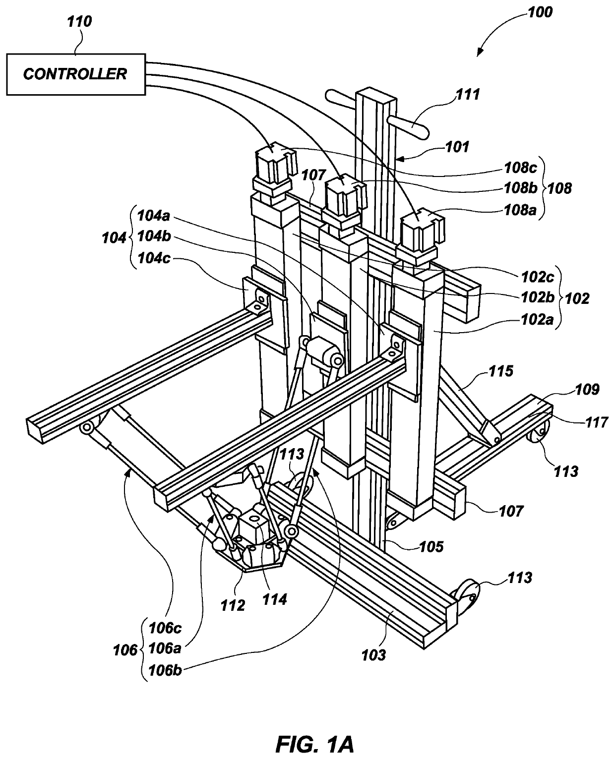 Linear delta systems, hexapod systems, and related methods