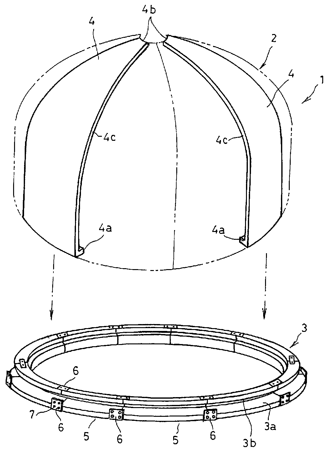 Knockdown structure and methods of assembling same