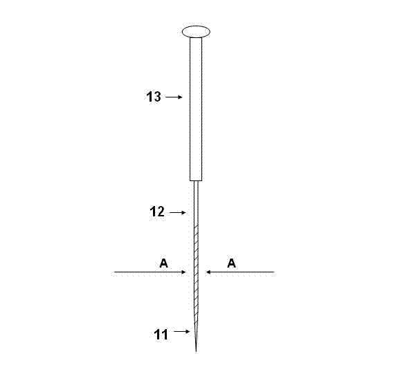 Detecting micro-needle with strengthened Raman and fluorescence signal and preparation method thereof