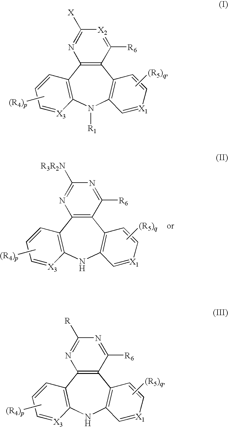 Substituted dipyrido-pyrimido-diazepine and benzo-pyrido-pyrimido compounds
