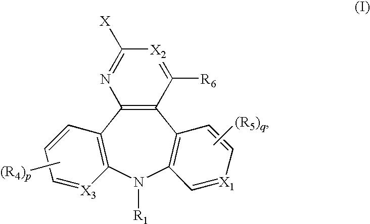 Substituted dipyrido-pyrimido-diazepine and benzo-pyrido-pyrimido compounds