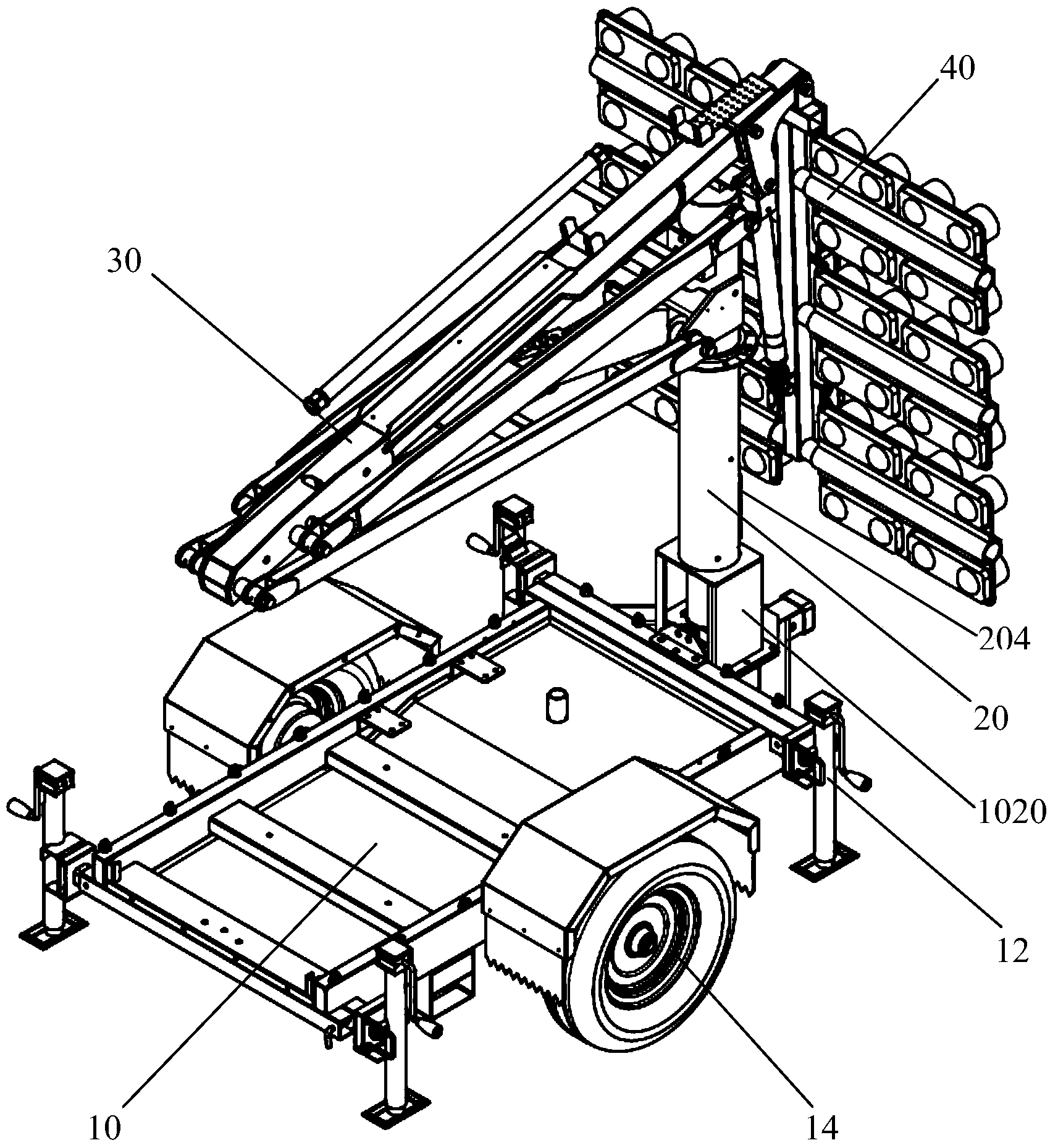 Movable lamp vehicle for preventing electric connection wire from winding