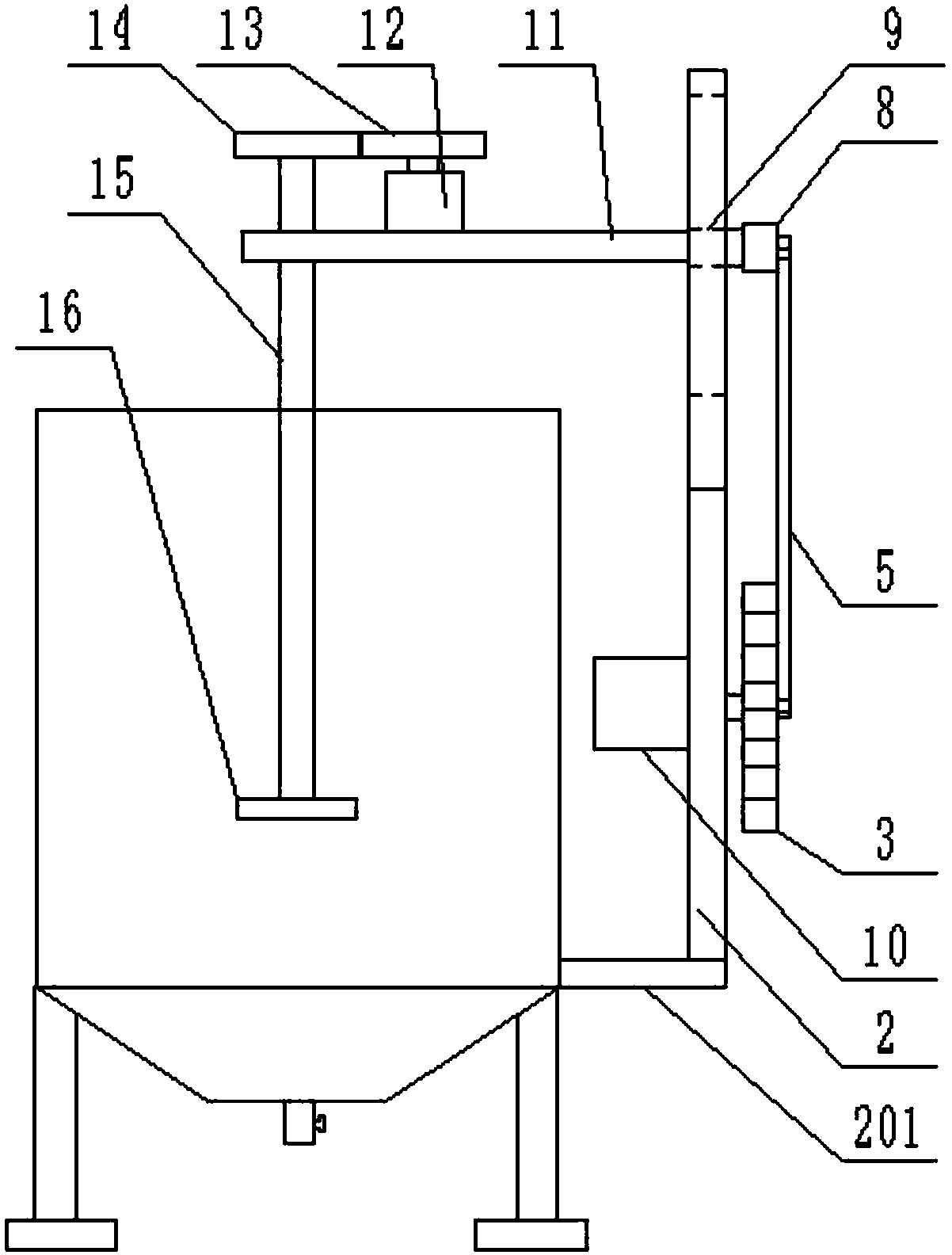 Liftable dispersing machine for paint production