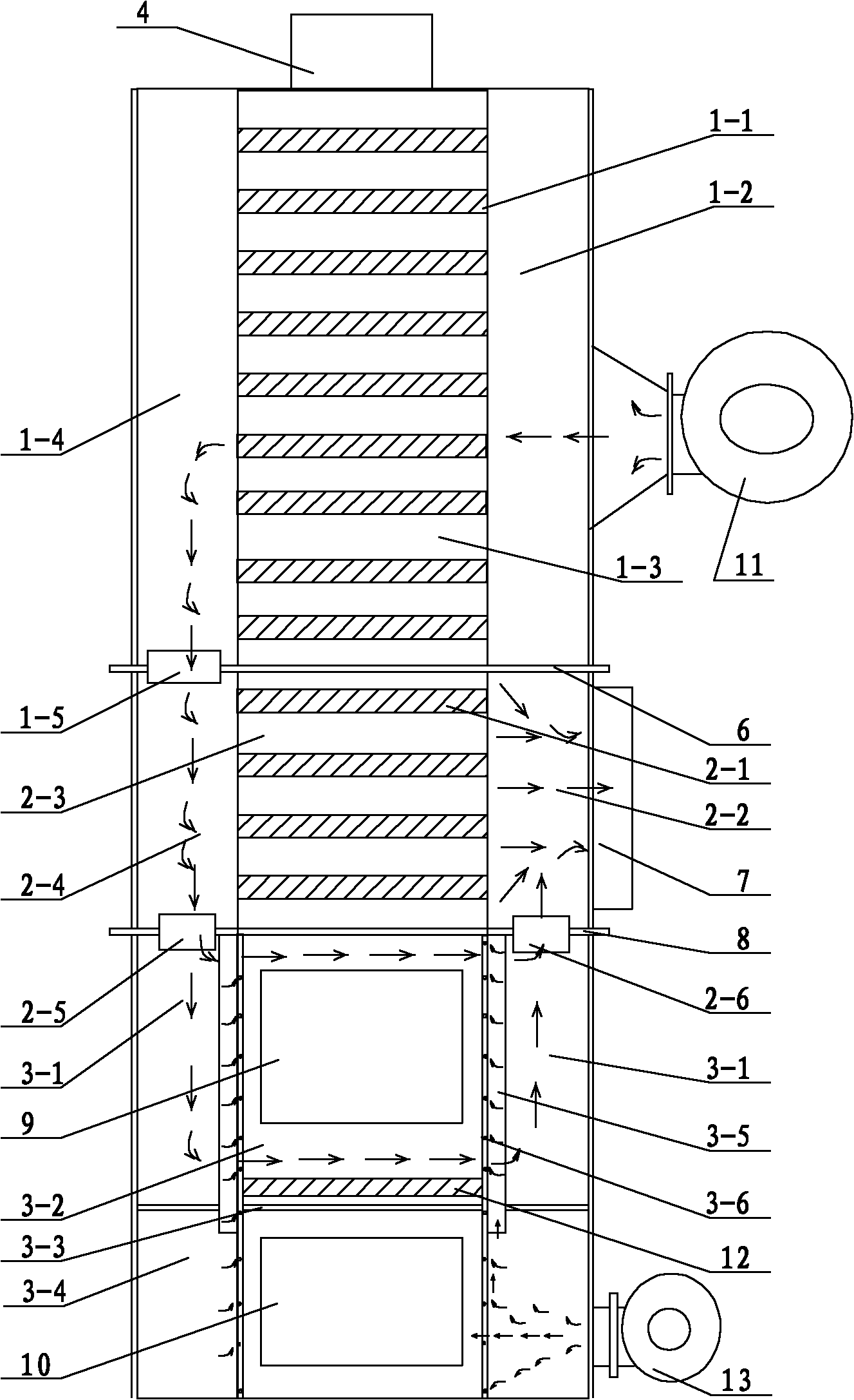 Assembled hot air stove