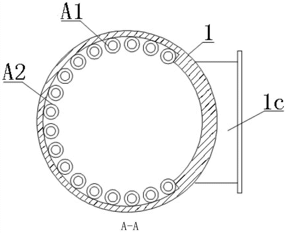 Waste heat recovery device for coke oven raw gas and combined secondary heat extraction method