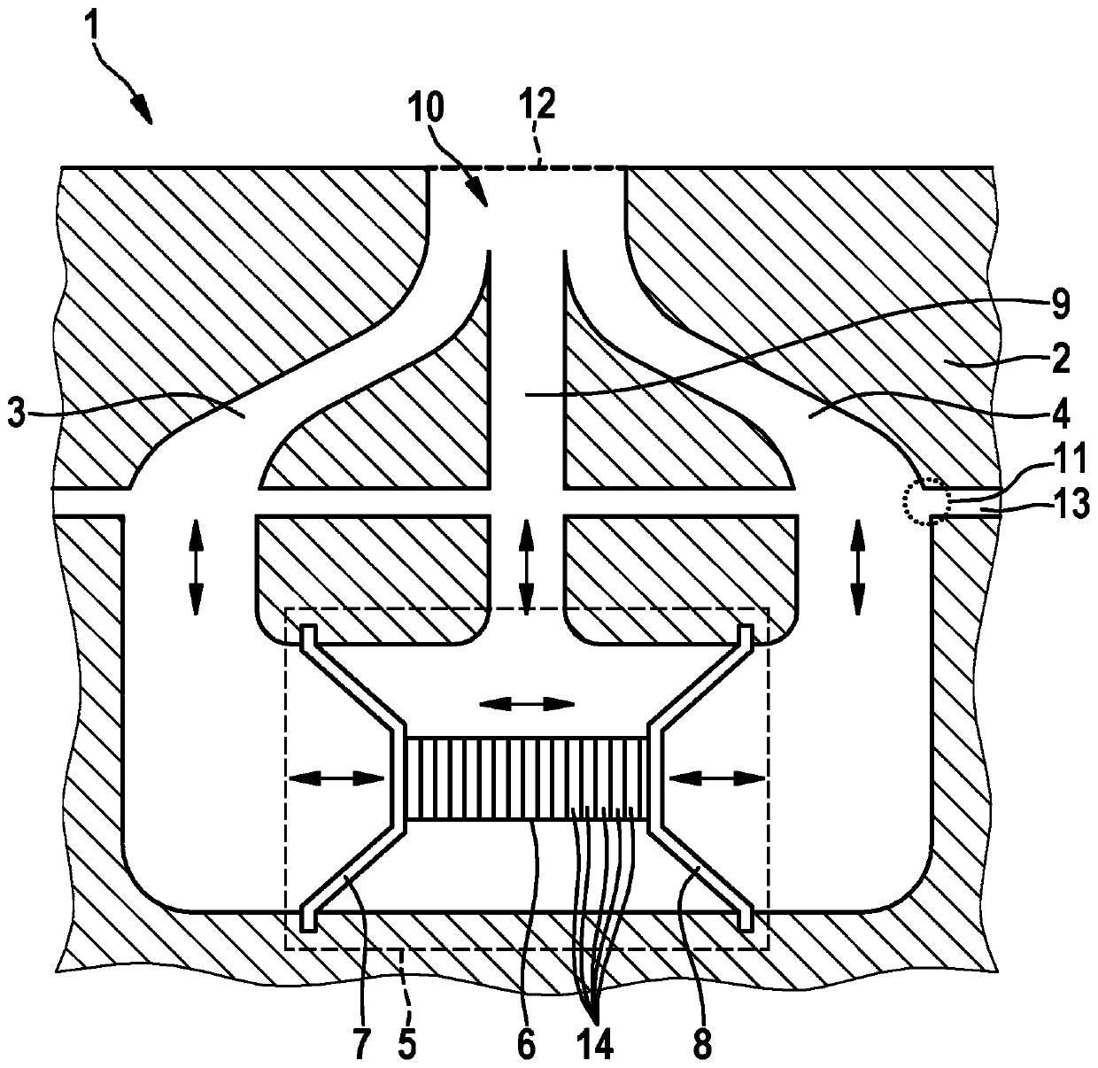 Device for sending and/or receiving acoustic signals