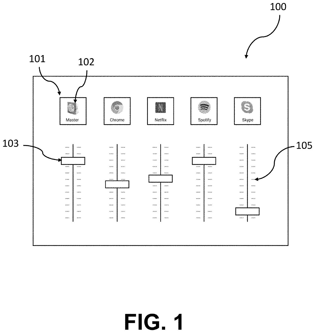 Apparatus to Visualize System Applications Volume Control