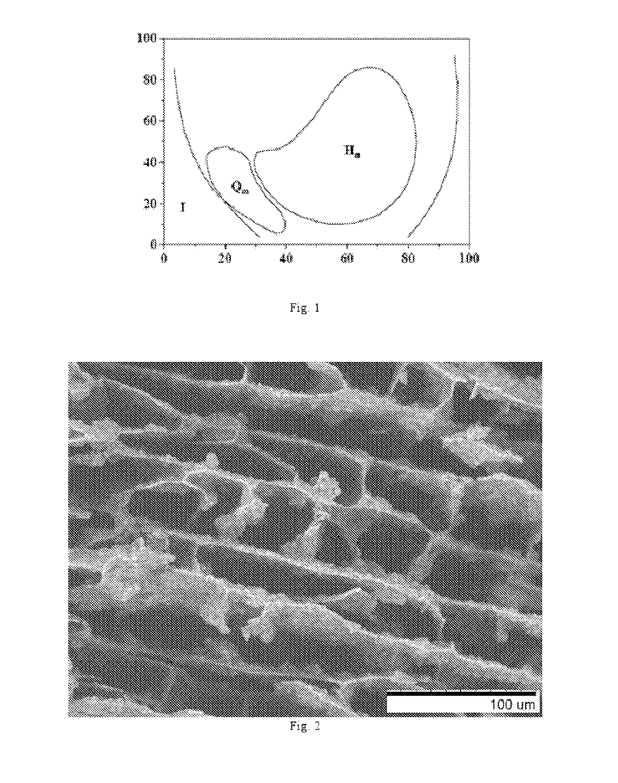 Process for the manufacture of a mesoporous product