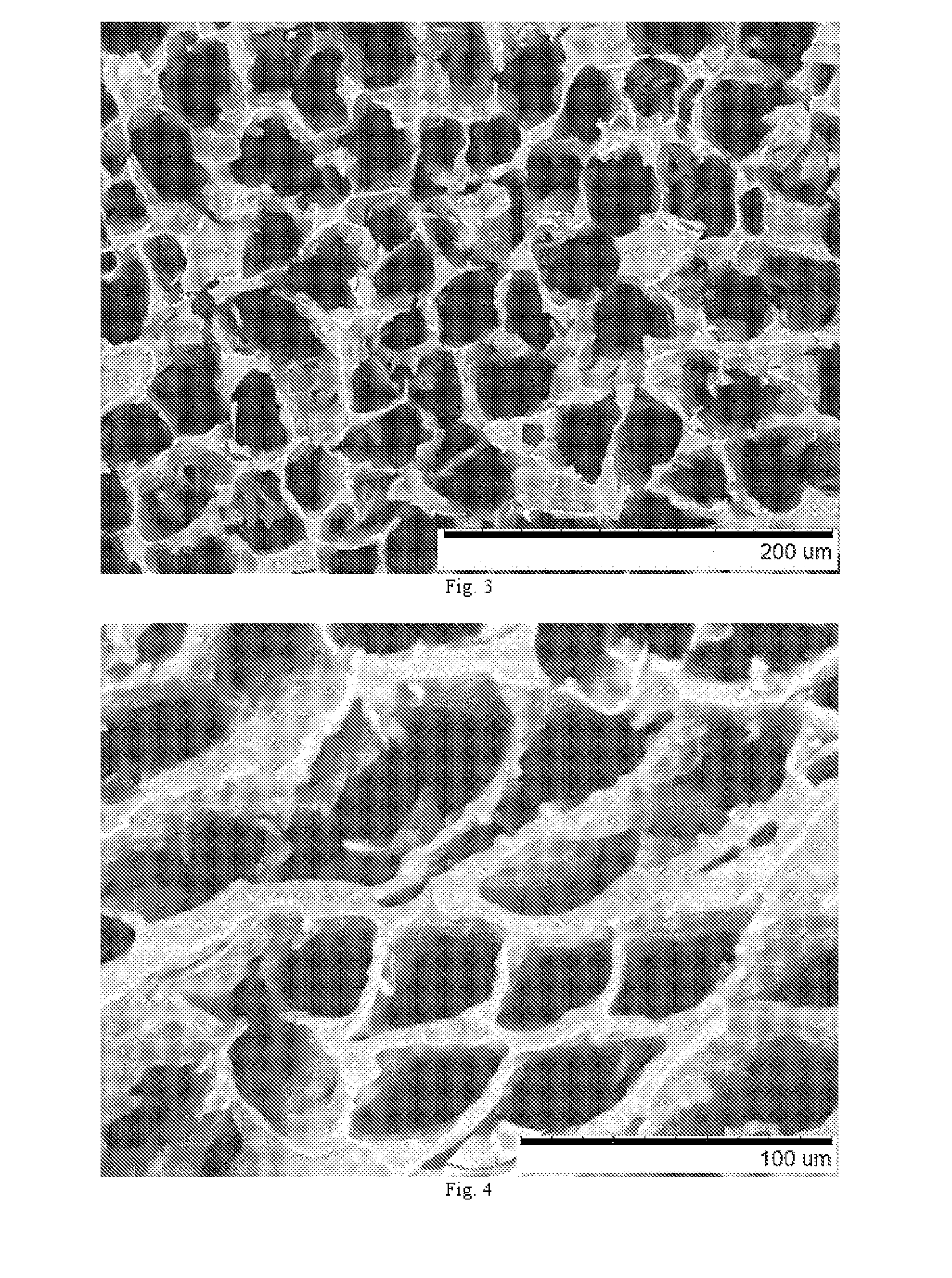 Process for the manufacture of a mesoporous product