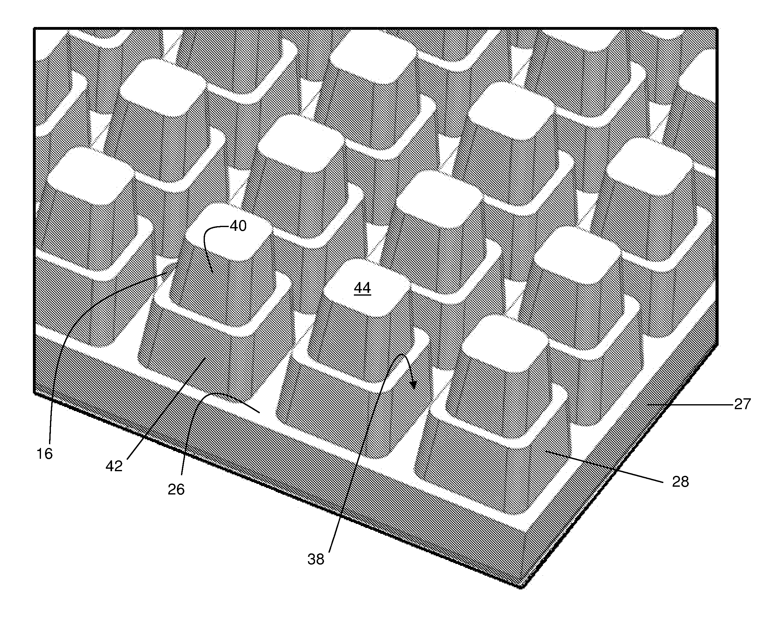 Load supporting panel having impact absorbing structure