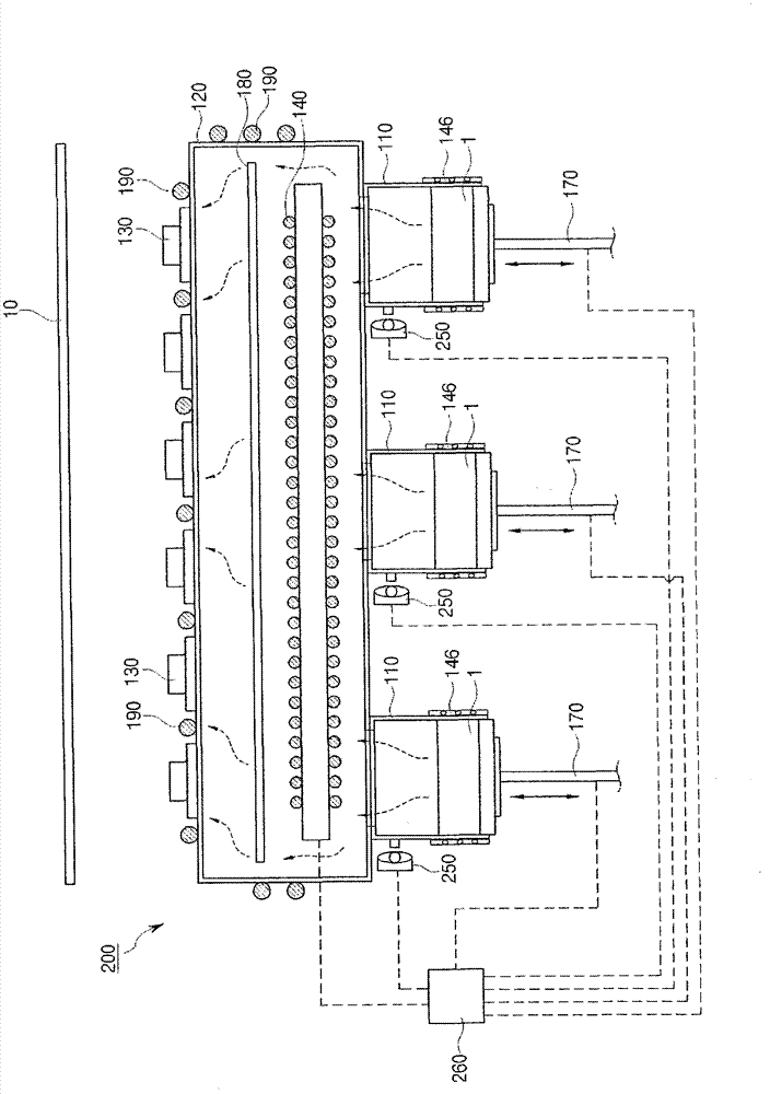 High-capacity deposition device for forming a thin film