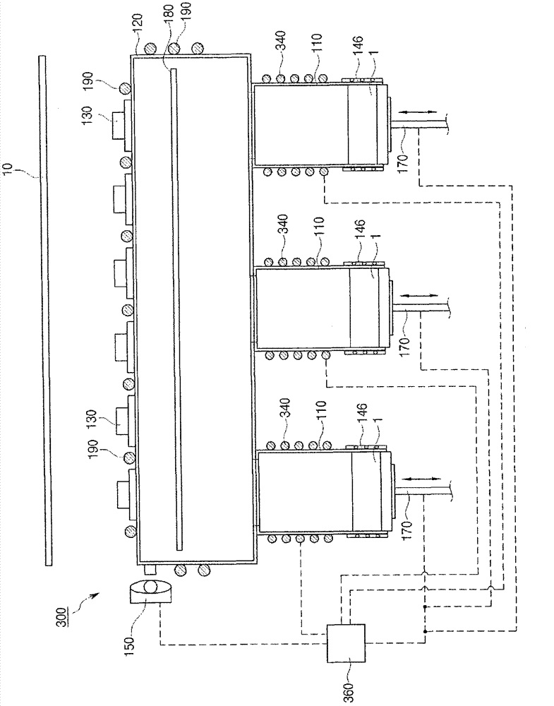 High-capacity deposition device for forming a thin film