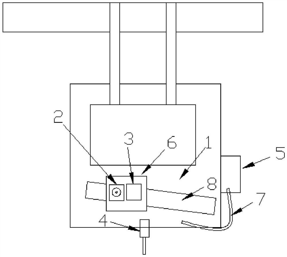 Motor vertical swing arm module of three-in-one welding trolley