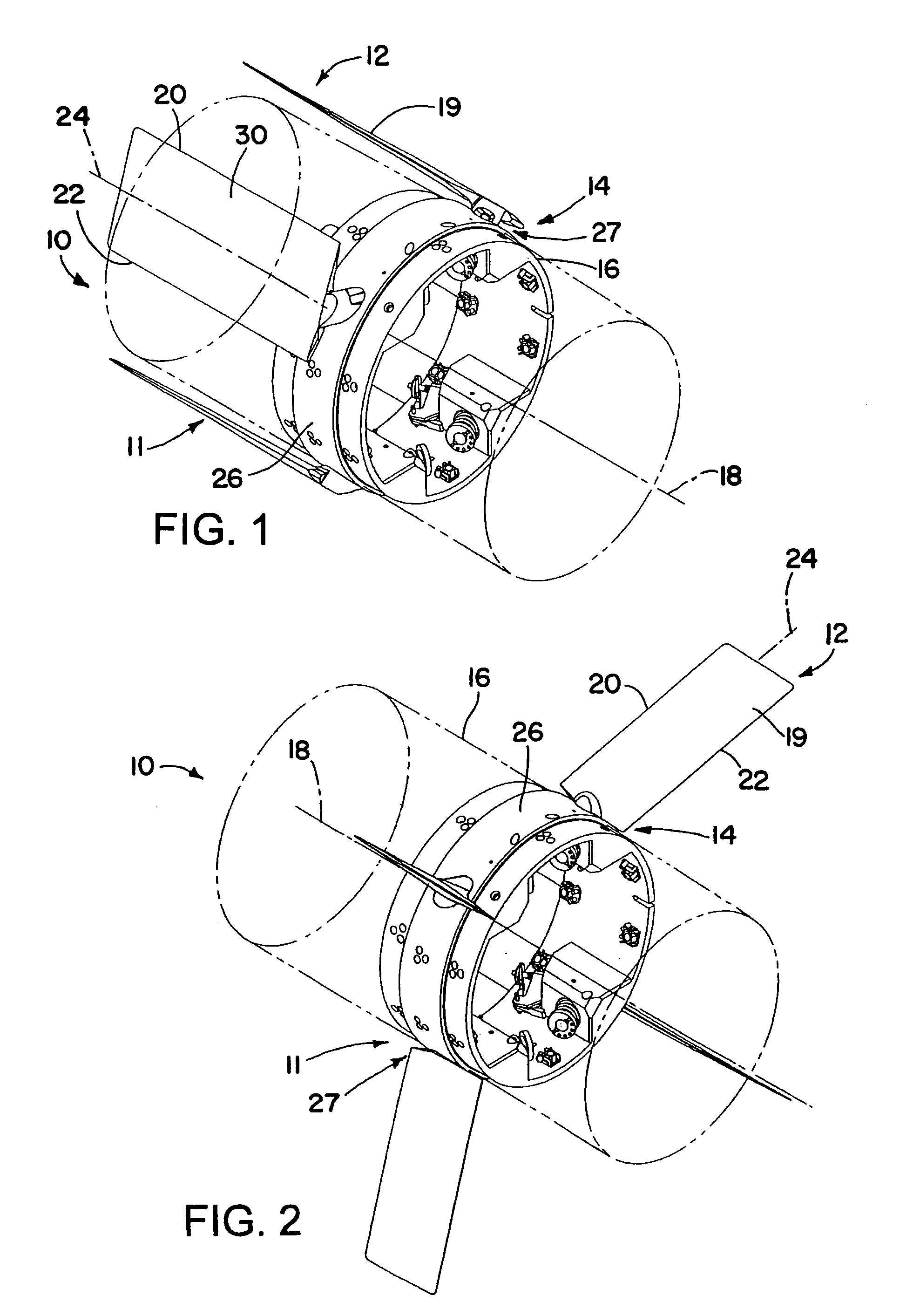Single-axis fin deployment system