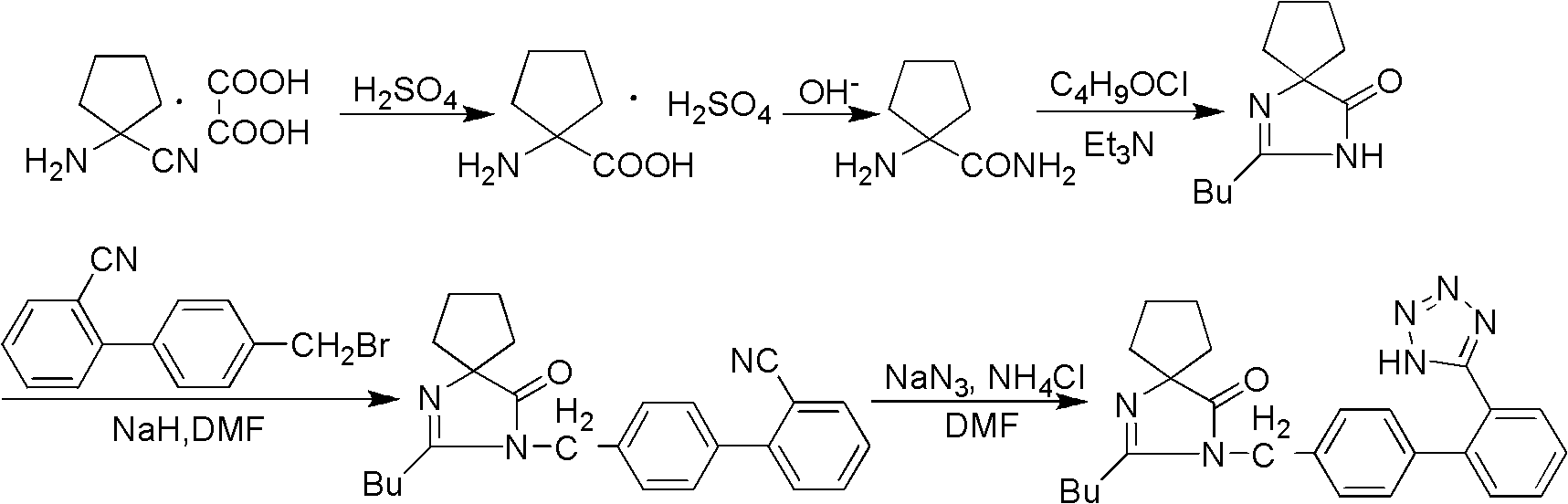 Synthetic method for irbesartan
