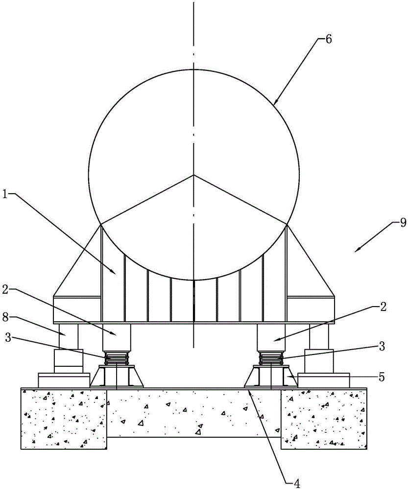 Translation method of large tank-shaped equipment