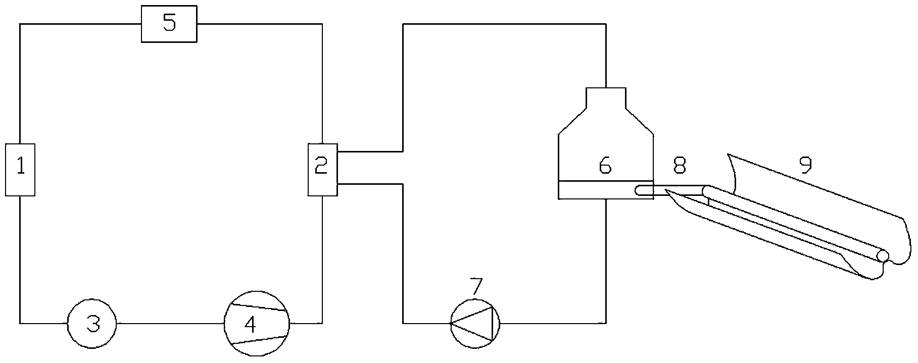 Solar regeneration system for water-soluble anti-freezing solution in frostless heat pump system