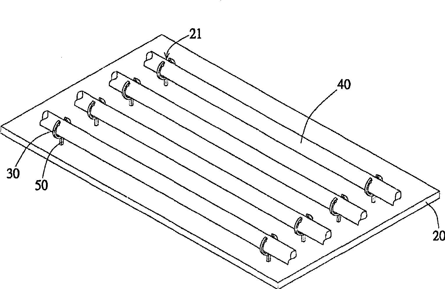 Light tube positioning device and back light module unit using the same