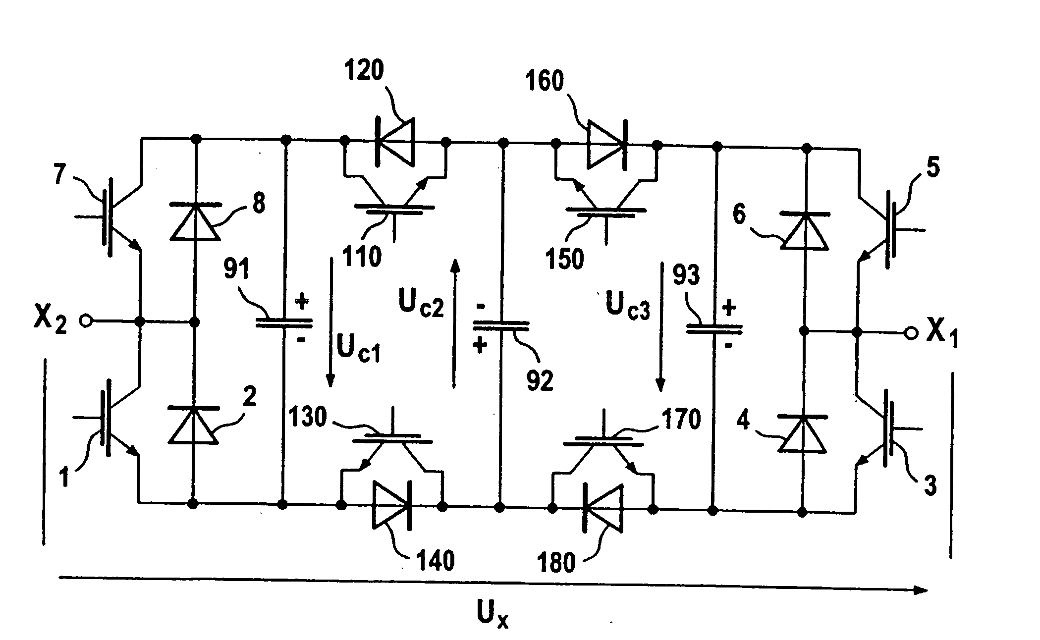 Power supply with a direct converter