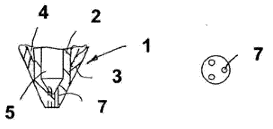 Spinneret for spinning threads, spinning device for spinning threads and method for spinning threads