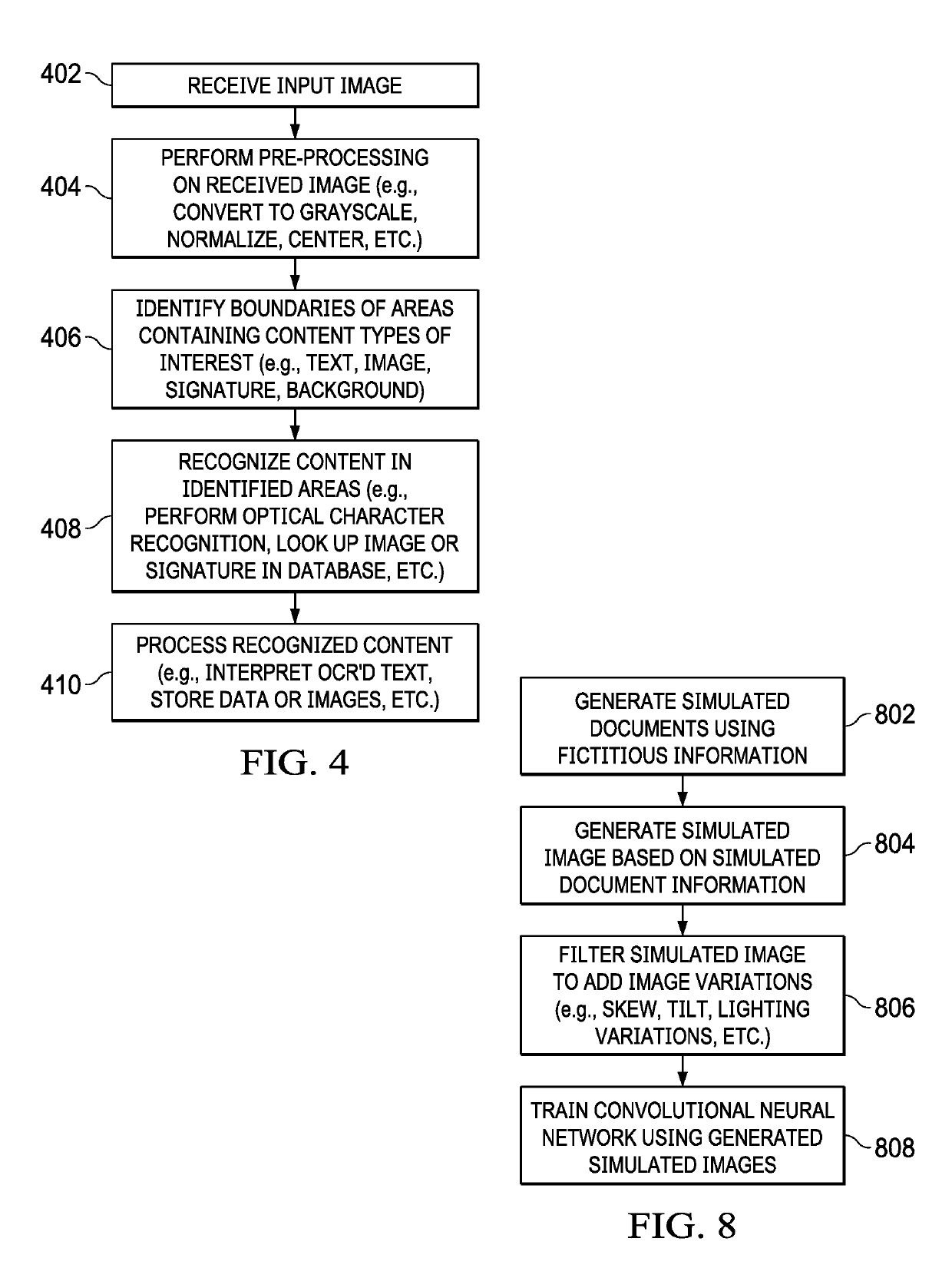 Systems and methods for image modification and image based content capture and extraction in neural networks