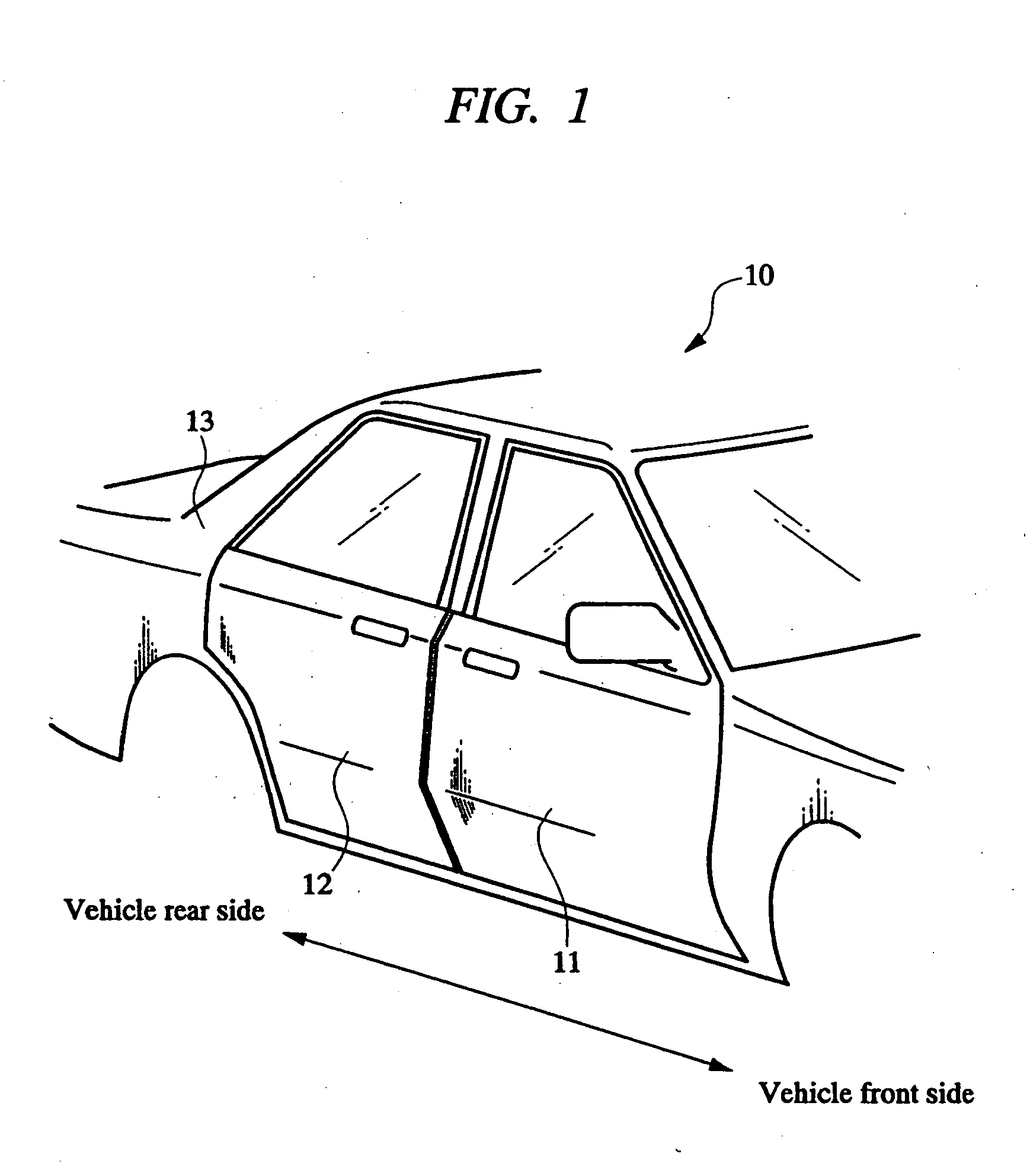 Vehicle door opening and closing structure
