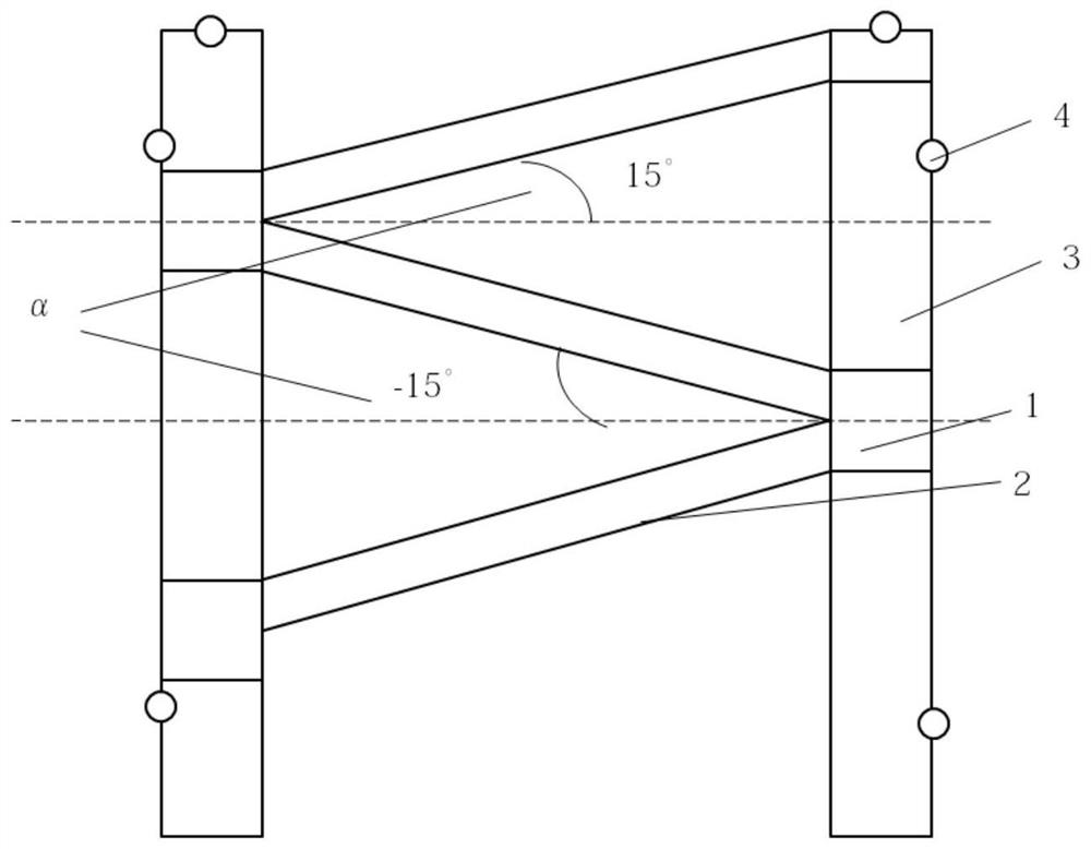 A Safety-Based Adjustment Method for the Hanging Angle of Up and Down Stairs in Deep Foundation Pit