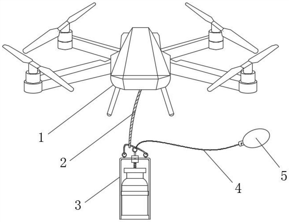 Unmanned aerial vehicle water body fixed-point sampling device