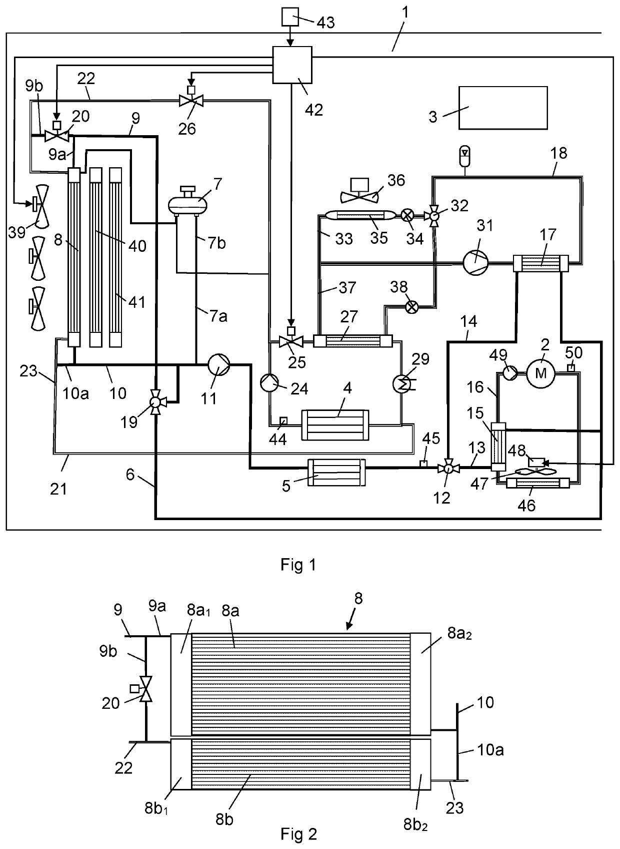 A cooling arrangement for cooling of an electric machine and at least one further component of an electric power unit and a vehicle comprising such a cooling arrangement