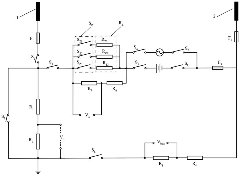 Multifunctional measuring circuit suitable for Langmuir probe and control method thereof