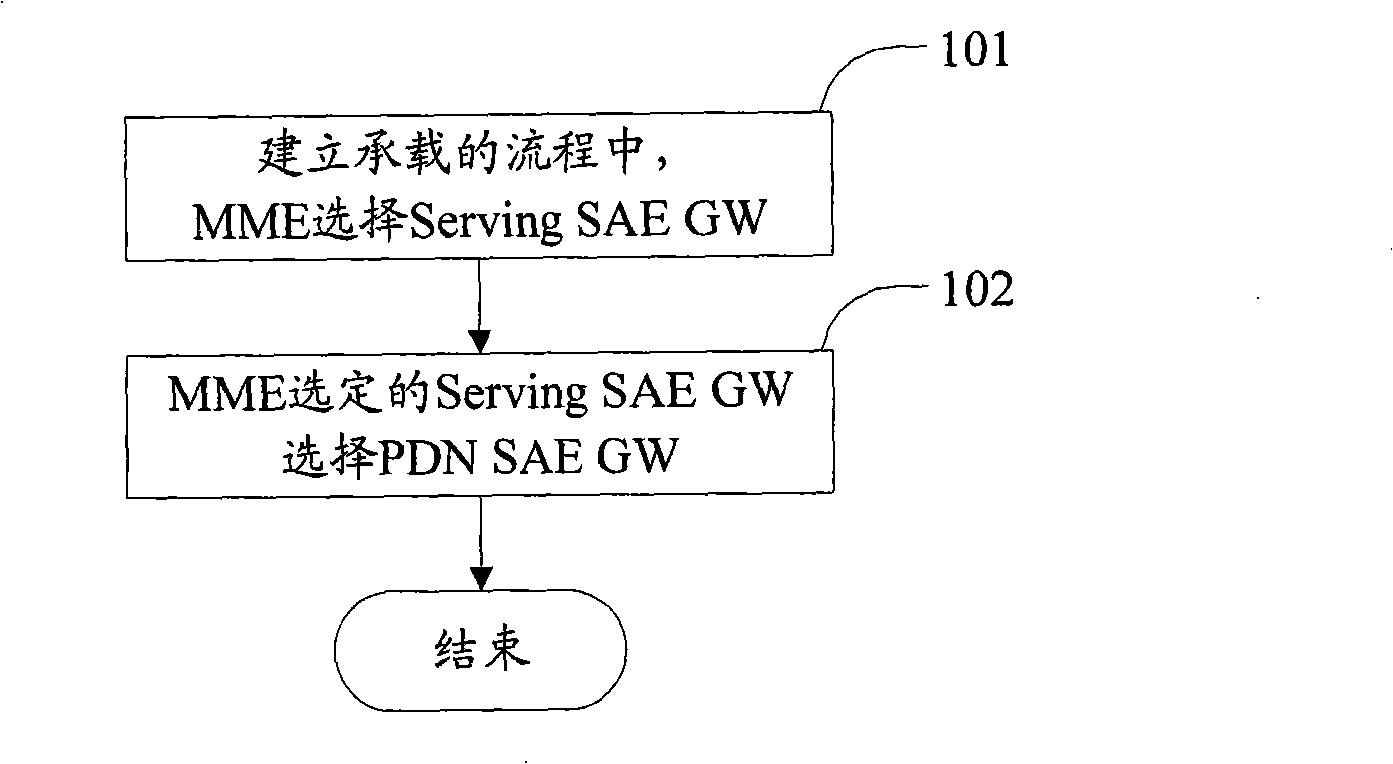 PDN SAE GW selection method, system and device in SAE