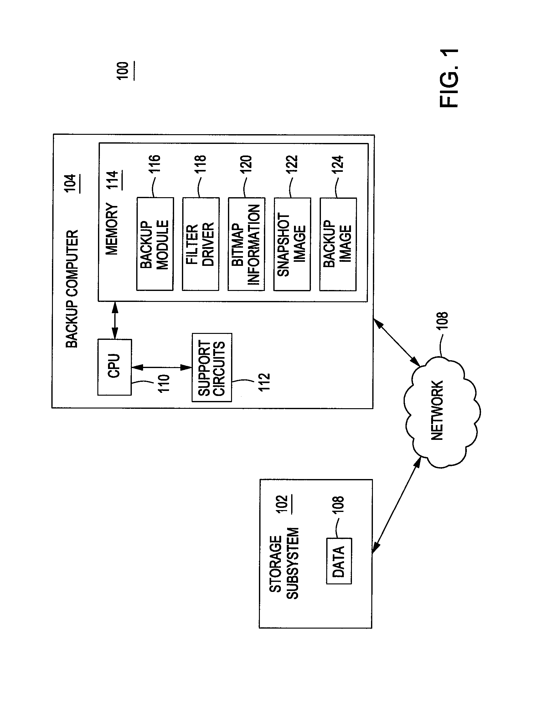 Method and apparatus for providing point-in-time backup images