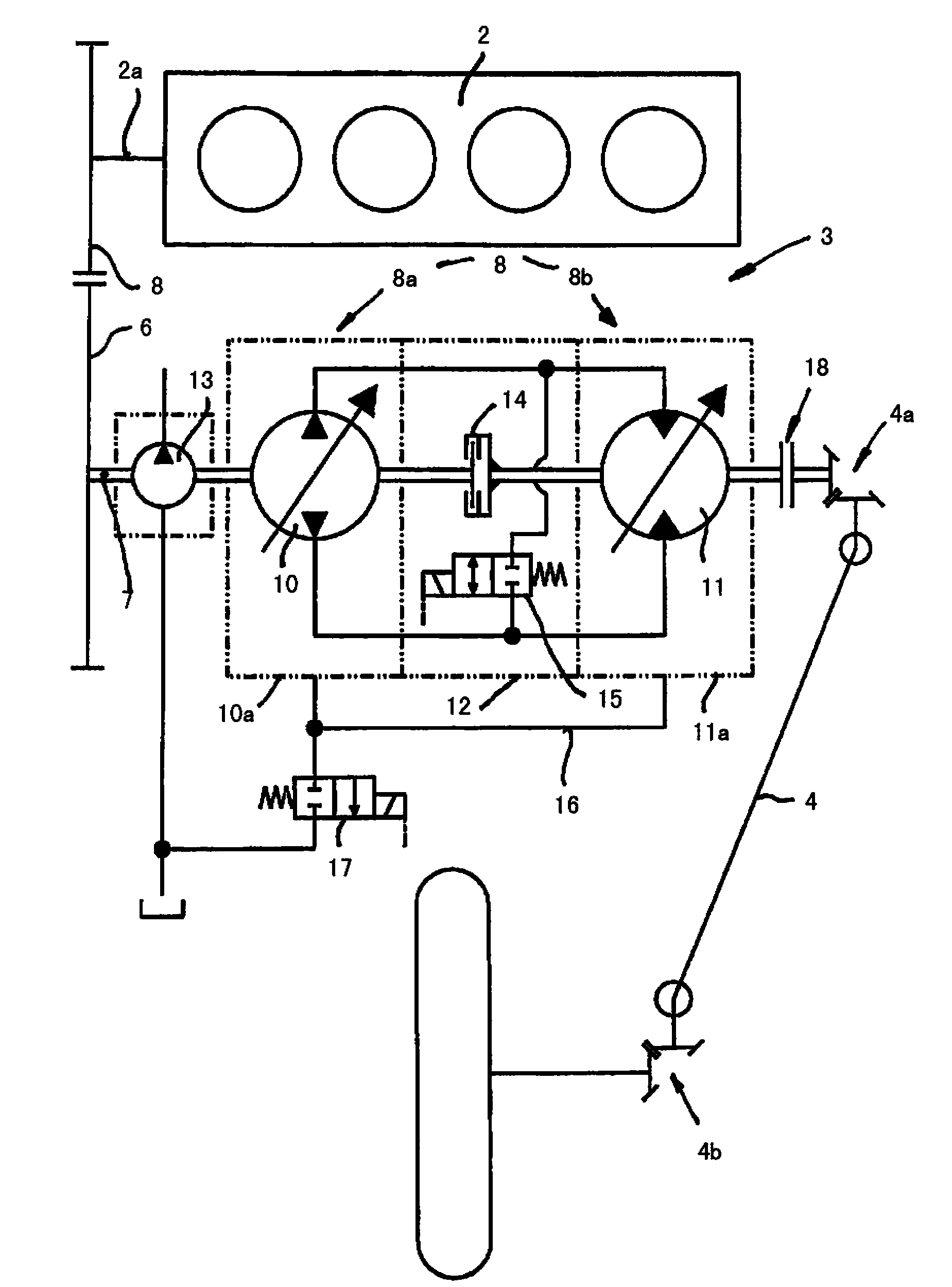 Power assembly system with internal combustion engine and continuously variable transmission