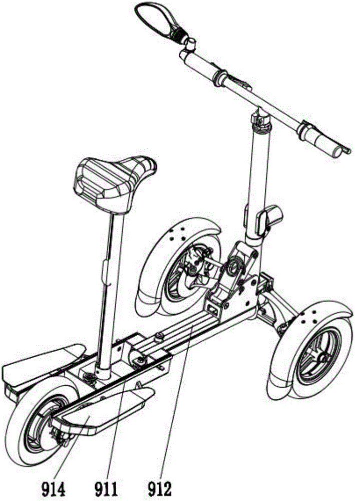 Double-front-wheel electric tricycle