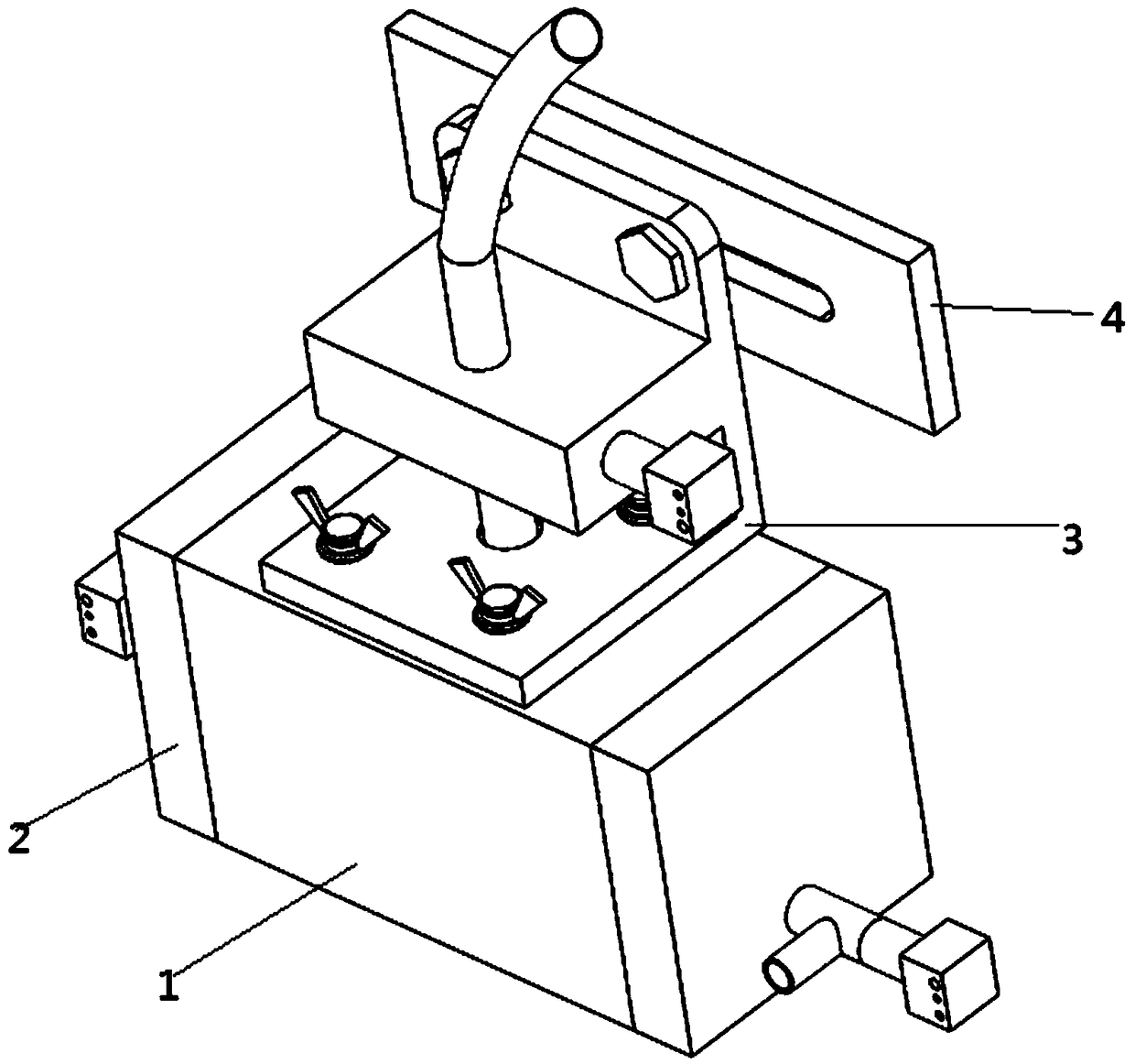 A vacuum injection mechanism of a digital tube double-liquid automatic glue filling machine