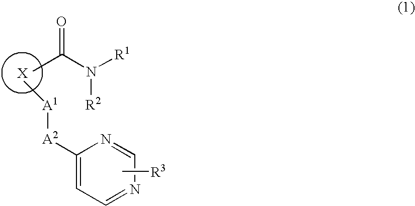 Cyclic compound having pyrimidinylalkylthio group