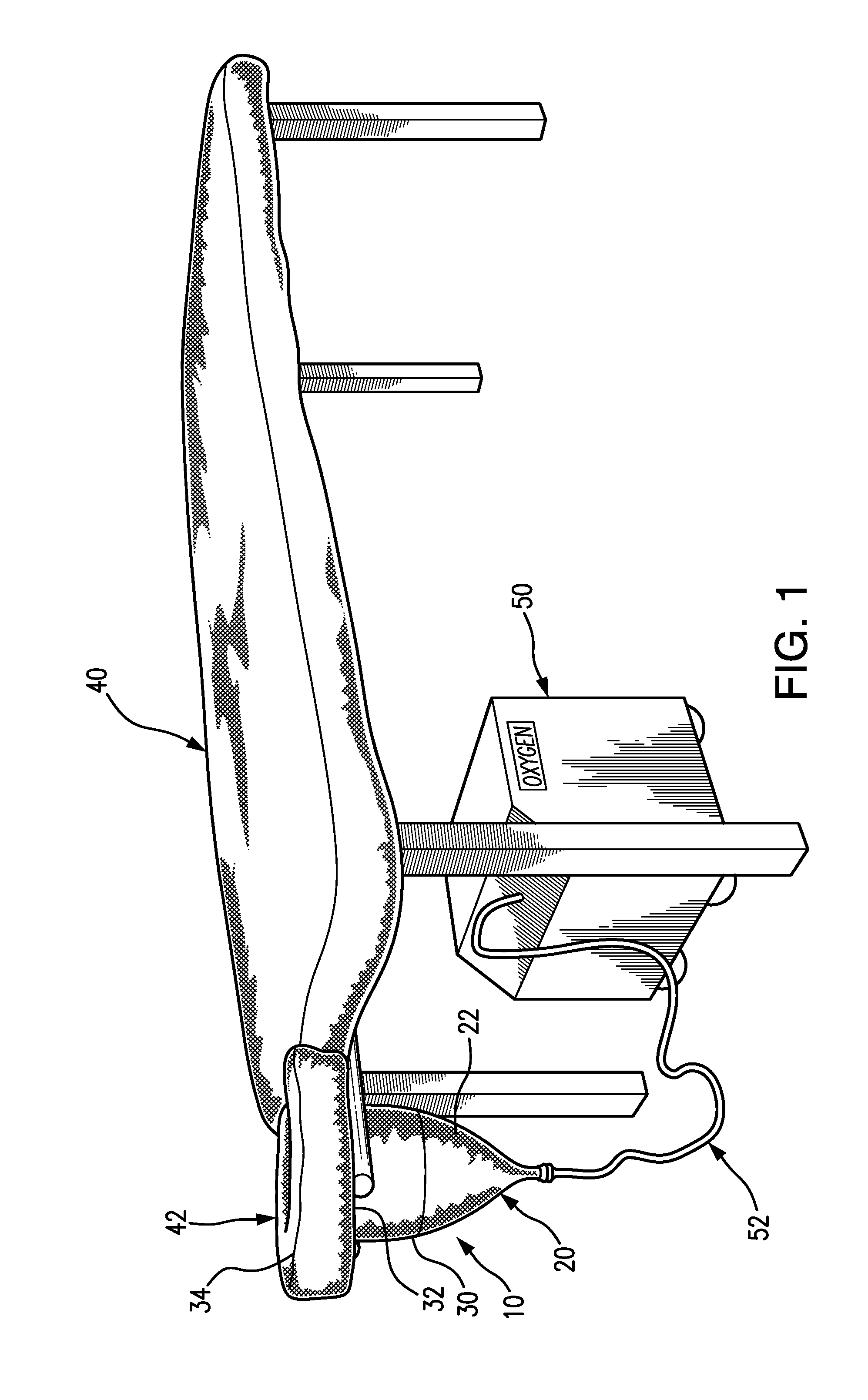 Oxygen and aromatherapy delivery apparatus for a massage table