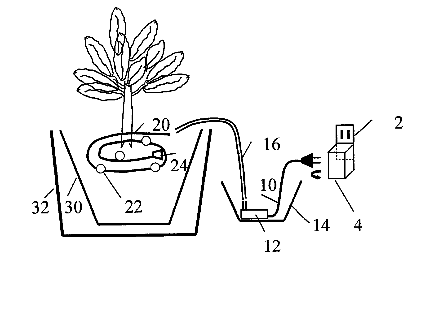 Automatic houseplant watering apparatus for homes and offices