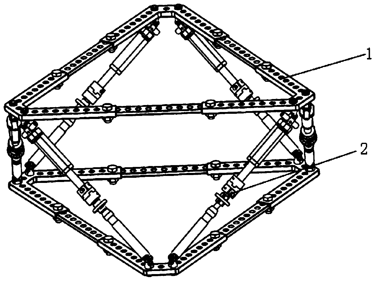 Triangular telescopic type skeleton recovering external fixing frame