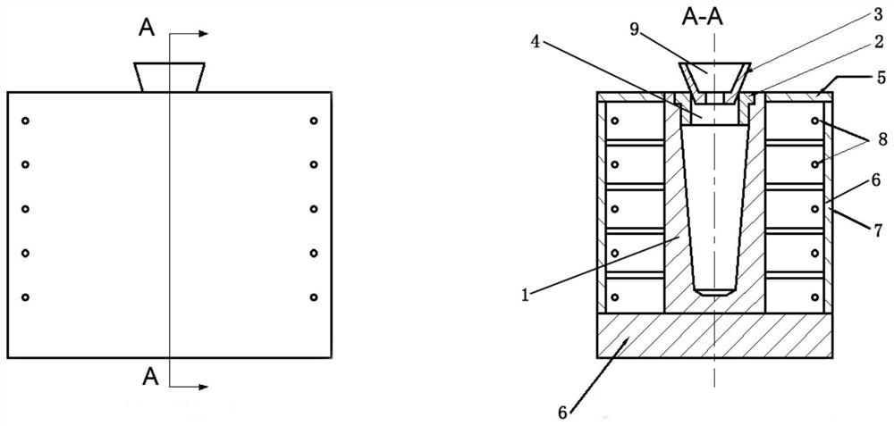 Method for improving internal quality of cast ingot and heating insulation box