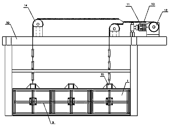 Thermal treatment furnace fire door without water cooling