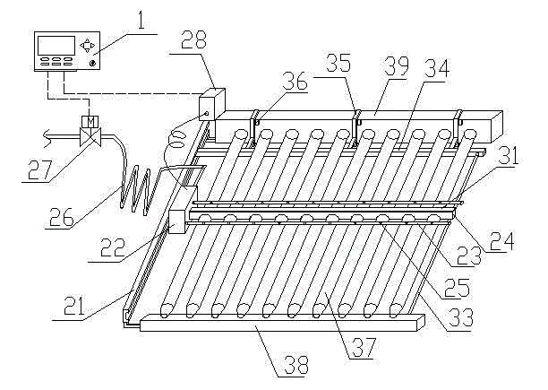 Forced circulation and indirect heat exchange type solar water heating system and control method thereof