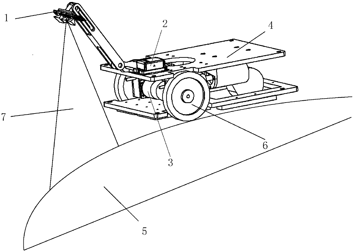 Robot curved surface motion positioning method and system