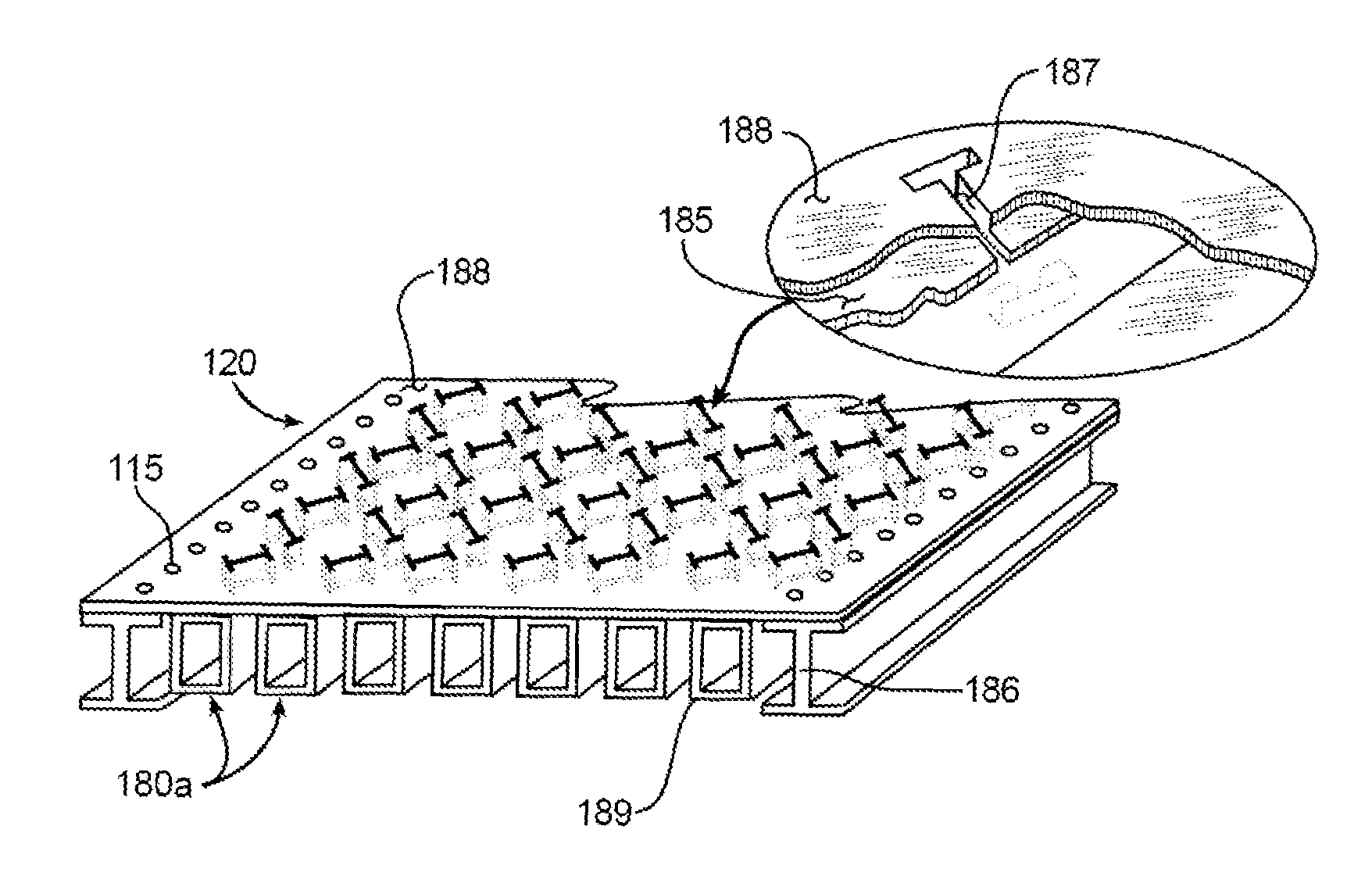 Slotted waveguide antenna stiffened structure
