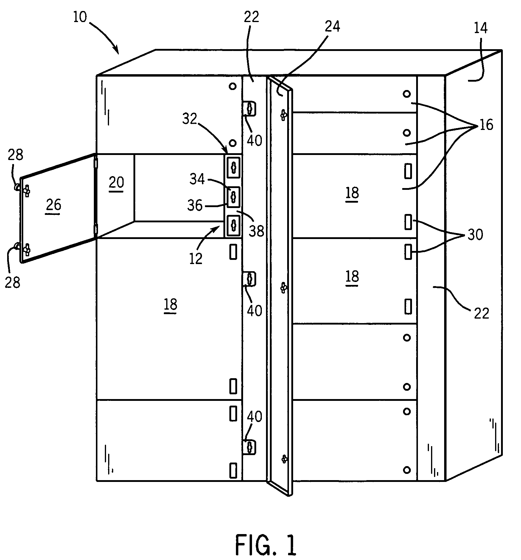 Common structure and door for multiple door electrical enclosure latching systems