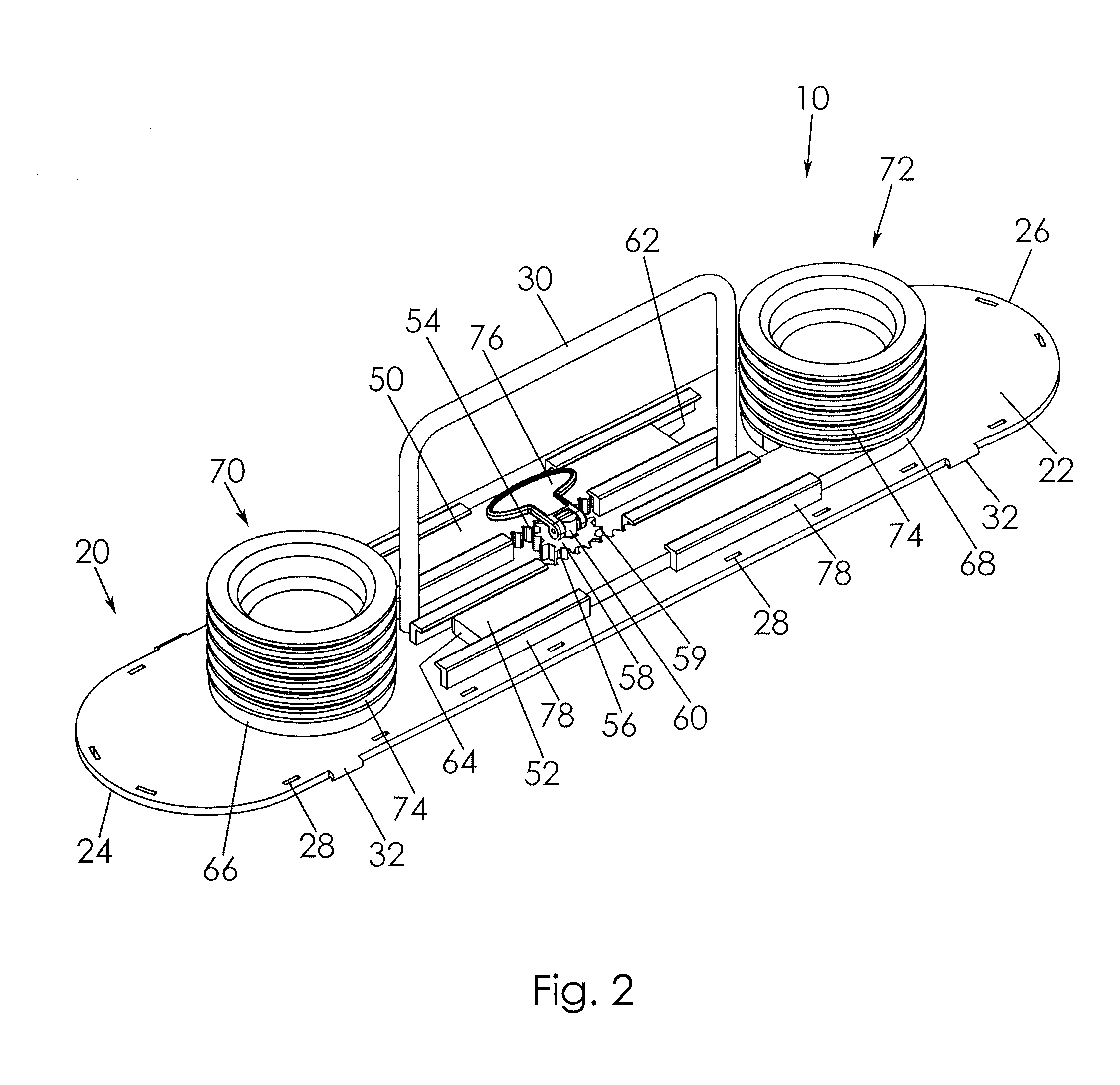 Length-adjustable chain carrying device