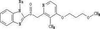 Sodium rabeprazole composition used for injection